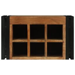 Berkfield Home Wine Rack 46x35x27.5 cm Solid Acacia Wood in Brown - thumbnail 4