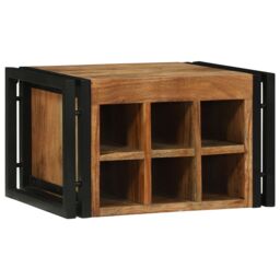 Berkfield Home Wine Rack 46x35x27.5 cm Solid Acacia Wood in Brown - thumbnail 3