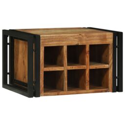 Berkfield Home Wine Rack 46x35x27.5 cm Solid Acacia Wood in Brown