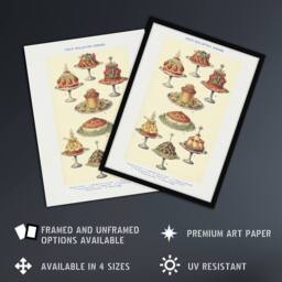 "Artery8 Cold Collation Dishes Kitchen Decor Mrs Beeton Wall Art Poster Print in Yellow - Size: W18"" x H24""" - thumbnail 2