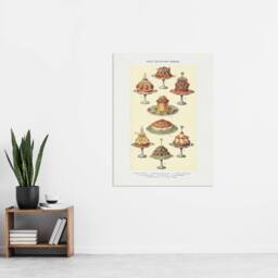 "Artery8 Cold Collation Dishes Kitchen Decor Mrs Beeton Wall Art Poster Print in Yellow - Size: W18"" x H24""" - thumbnail 4