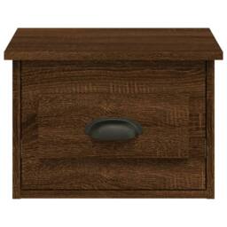 Berkfield Home Elegant Wall-mounted Bedside Cabinet Brown Oak 41.5x36x28cm - Size: 41.5x36x28 cm - thumbnail 6