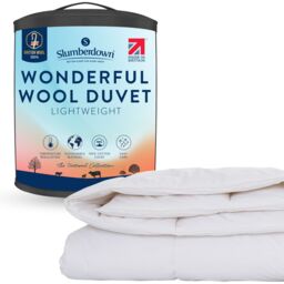 Slumberdown Wonderful Wool Lightweight Duvet in White - Size: Single - thumbnail 2