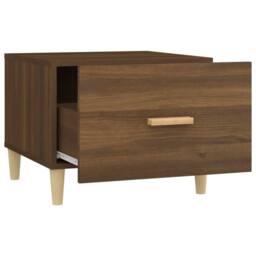 Berkfield Home Coffee Table Brown Oak 50x50x40 cm Engineered Wood - Size: 50 x 50 x 40 cm - thumbnail 7