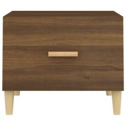 Berkfield Home Coffee Table Brown Oak 50x50x40 cm Engineered Wood - Size: 50 x 50 x 40 cm - thumbnail 6