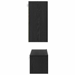 Berkfield Home TV Cabinet Set 6 pcs Black oak 60 x 30 x 30 cm Engineered wood - thumbnail 8