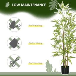 Wyld Haus Artificial Bamboo Tree in Pot 120cm in Green - thumbnail 7