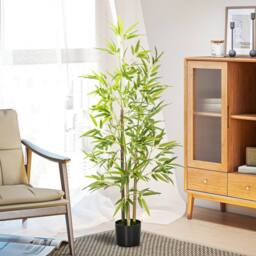 Wyld Haus Artificial Bamboo Tree in Pot 120cm in Green - thumbnail 5