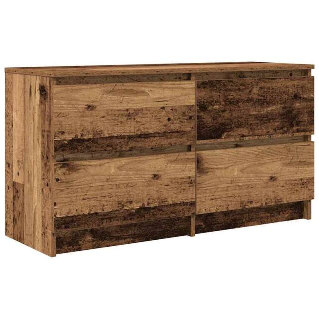 Berkfield Home TV Cabinet Old Wood 100x35x54 cm Engineered Wood in Brown - Size: 100 x 35 x 54 cm - image 1