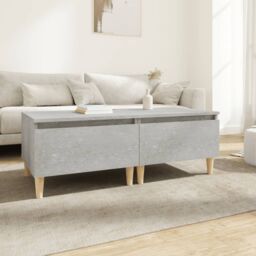 Berkfield Home Side Tables 2 pcs Concrete Grey 50x46x35 cm Engineered Wood - Size: 50 x 46 x 35 cm