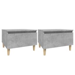 Berkfield Home Side Tables 2 pcs Concrete Grey 50x46x35 cm Engineered Wood - Size: 50 x 46 x 35 cm - thumbnail 2