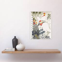 "Artery8 The German Babylon Novel Advert Vintage Wall Art Print Lautrec in White - Size: W12"" x H16""" - thumbnail 4