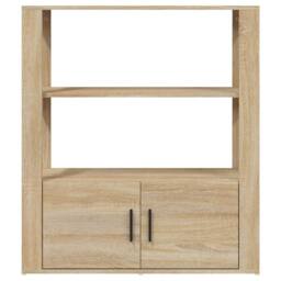 Berkfield Home Sideboard Sonoma Oak 80x30x90 cm Engineered Wood in Brown - Size: 80 x 30 x 90 cm - thumbnail 6