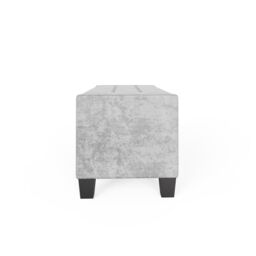 GFW Verona Crushed Velvet Storage Ottoman Bench in Silver - thumbnail 9