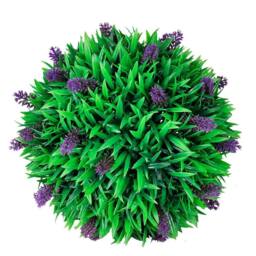 Berkfield Home Set of 2 Artificial Boxwood Ball with Lavender 30 cm in Green - thumbnail 1