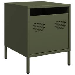Berkfield Home Bedside Cabinets¬†2 pcs Olive Green 35x39x43.5 cm Steel - thumbnail 6