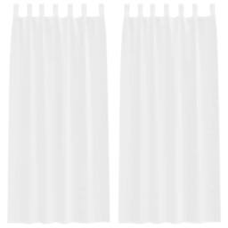 Berkfield Home Curtains with Curtains 2 pcs White 140 x 260 cm Polyester - thumbnail 1