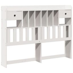 Berkfield Home Bookcase Bed without Mattress White 140x200cm Solid Wood Pine - Size: 140x200 cm - thumbnail 6