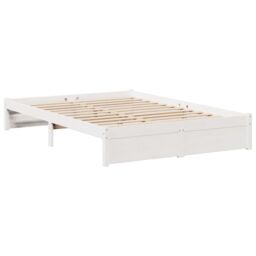 Berkfield Home Bookcase Bed without Mattress White 140x200cm Solid Wood Pine - Size: 140x200 cm - thumbnail 5