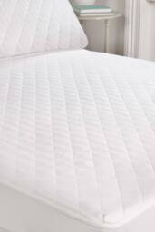 BHS Hotel Collection Anti Allergy Mattress Protector in White - Size: Double - thumbnail 1