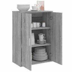 Berkfield Home Sideboard Grey Sonoma 60x31x84 cm Engineered Wood - Size: 60 x 31 x 84 cm - thumbnail 4