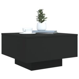 Berkfield Home Coffee Table with LED Lights Black 55x55x31 cm - Size: 55 x 55 x 31 cm - thumbnail 6