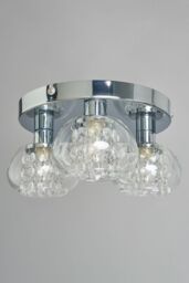 BHS Lighting Klaudia Chrome Flush Bathroom Ceiling Light in Silver - thumbnail 2