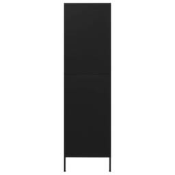 Berkfield Home Wardrobe Black 90x50x180 cm Steel - Size: 90 x 50 x 180 cm - thumbnail 4