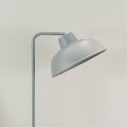 ValueLights Morris Retro Dome Metal Freestanding Floor Lamp with LED Bulb in Grey - thumbnail 3