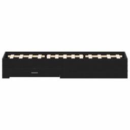 Berkfield Home Bed Frame with Drawers Black Oak 120x200 cm Engineered Wood - thumbnail 7