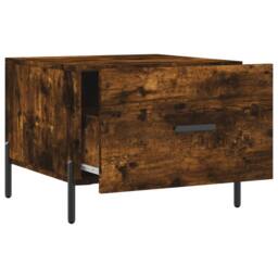 Berkfield Home Decorative Coffee Tables 2 pcs Smoked Oak 50x50x40 cm Engineered Wood in Brown - Size: 50 x 50 x 40 cm - thumbnail 7