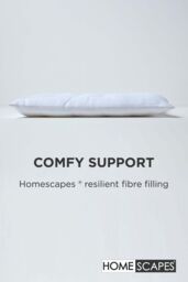 Homescapes Seat Pad Luxury 100% Cotton Indoor Outdoor Garden Cushion, Button Tie, 40cm in White - thumbnail 4