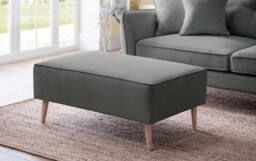 The Great Sofa Company Ailis Footstool Faro Slate in Dark Grey