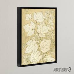 "Artery8 Leaves From Nature No 2 Botanical Jones Vintage Framed Canvas Wall Art in Beige - Size: W12"" x H16""" - thumbnail 2