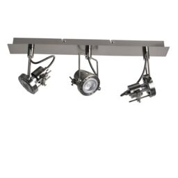 Pagazzi Sage Satin Nickel 3 Light Ceiling Spotlight Bar in Silver