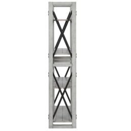 Gr8 Home Rustic White Wildwood Wood Veneer Bookcase Shelving Rack - thumbnail 4
