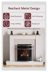 Home Discount Fire Vida Buckton Fire Guard Nickel Fireplace Shield Protector in Grey - thumbnail 2