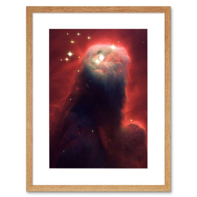 Artery8 Wall Art Print Hubble Space Astronomy Cone Nebula NGC 2264 Large Red Blue Pillar Of Gas & Dust In Star Forming Incubator Region Artwork - image 1