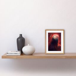 Artery8 Wall Art Print Hubble Space Astronomy Cone Nebula NGC 2264 Large Red Blue Pillar Of Gas & Dust In Star Forming Incubator Region Artwork - thumbnail 2