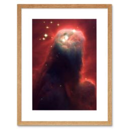 Artery8 Wall Art Print Hubble Space Astronomy Cone Nebula NGC 2264 Large Red Blue Pillar Of Gas & Dust In Star Forming Incubator Region Artwork - thumbnail 1