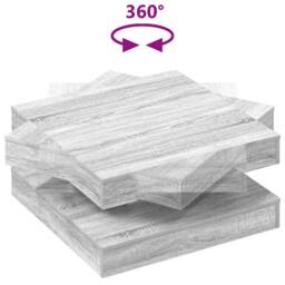 Berkfield Home Modern Coffee Table 360-Degree Rotatable Grey Sonoma 70x70x34.5 cm - thumbnail 7