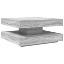 Berkfield Home Modern Coffee Table 360-Degree Rotatable Grey Sonoma 70x70x34.5 cm - thumbnail 3