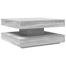 Berkfield Home Modern Coffee Table 360-Degree Rotatable Grey Sonoma 70x70x34.5 cm - thumbnail 6