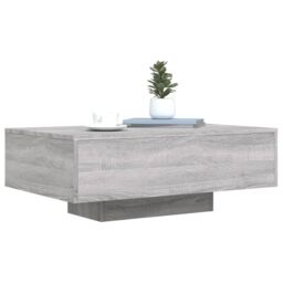 Berkfield Home Coffee Table with LED Lights Grey Sonoma 85x55x31 cm - Size: 85 x 55 x 31 cm - thumbnail 5