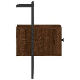 Berkfield Home Decorative Bedside Cabinet Wall-mounted Brown Oak 35x30x51 cm Eng - Size: 35 x 30 x 51 cm - thumbnail 6