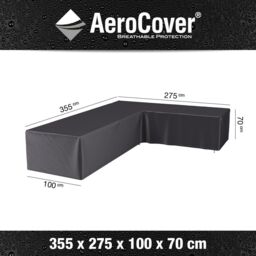 Ruma AeroCover Outdoor L-Shaped Sofa Left Hand W355xW275xD100xH70 in Dark Grey - Size: 1 Pack - thumbnail 2