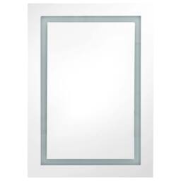 Berkfield Home LED Bathroom Mirror Cabinet Oak 50x13x70 cm in Brown - Size: 50 x 13 x 70 cm - thumbnail 4