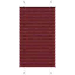 Berkfield Home Pleated Blind Bordeaux Red 70x150 cm Fabric Width 69.4 cm Polyester - thumbnail 2