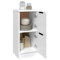 Berkfield Home Sideboards 2 pcs White 30x30x70 cm Engineered Wood - Size: 30 x 30 x 70 cm - thumbnail 4