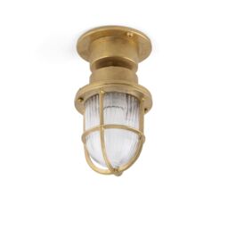 Netlighting Mauren 1 Light Outdoor Pedestal Light Brass IP44 E27 in Yellow - thumbnail 1